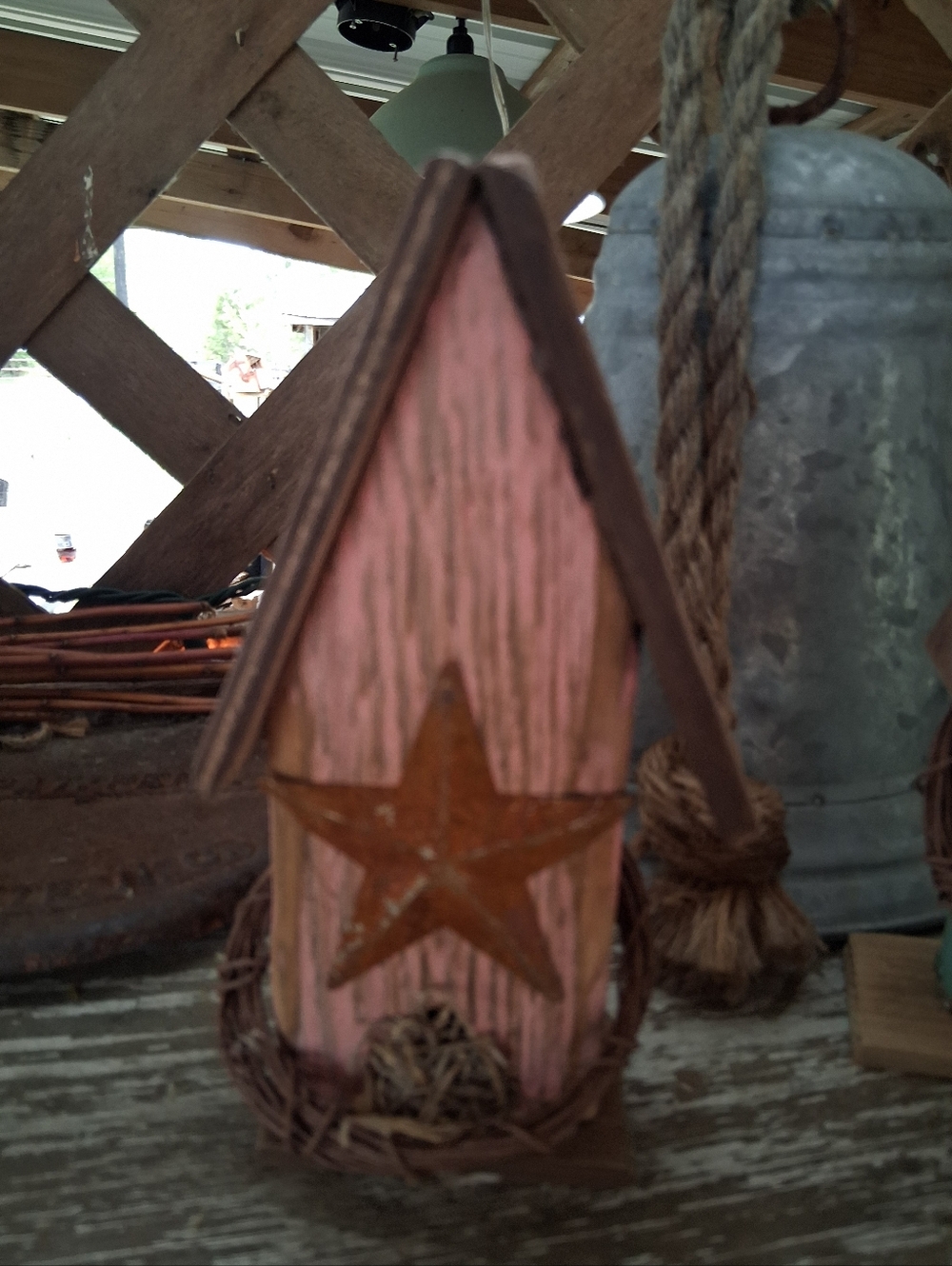 Primitive Birdhouse (Pink)